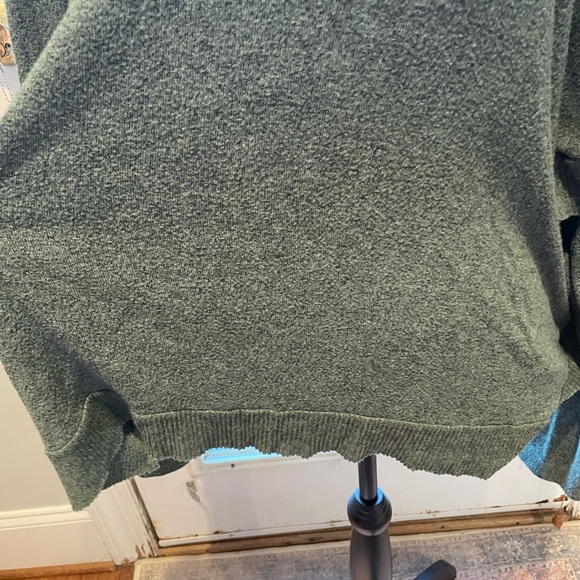 Anthropologie Postage Stamp Sweater Women's Medium Green Cowl Neck - Picture 5 of 10